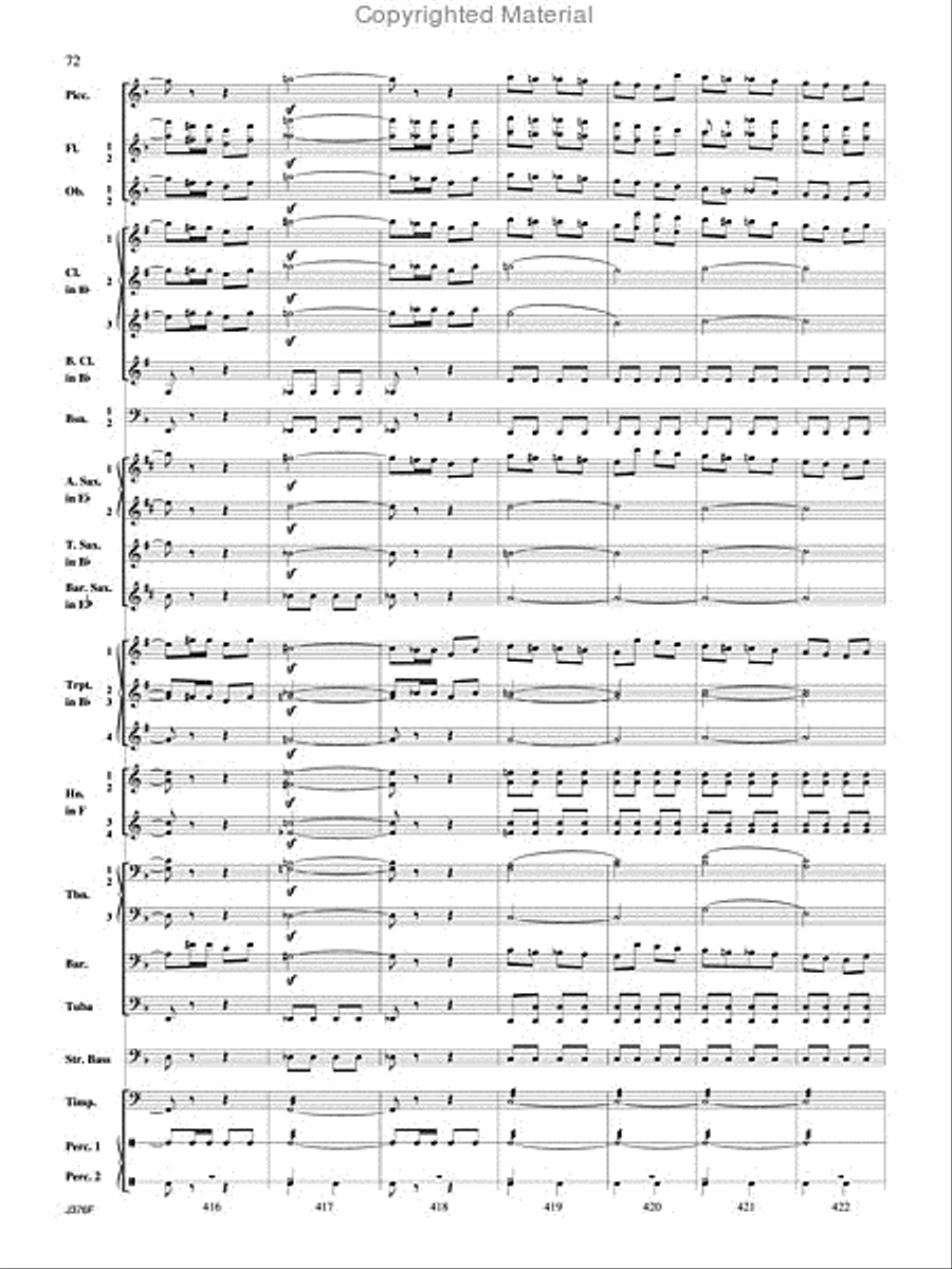 William Tell Overture Concert Band scores gallery preview page 73
