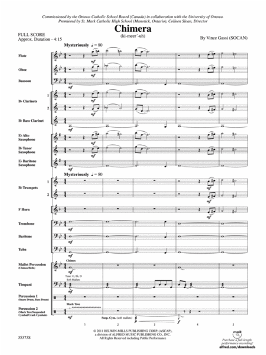 Chimera Chimera Concert Band scores gallery preview page 2