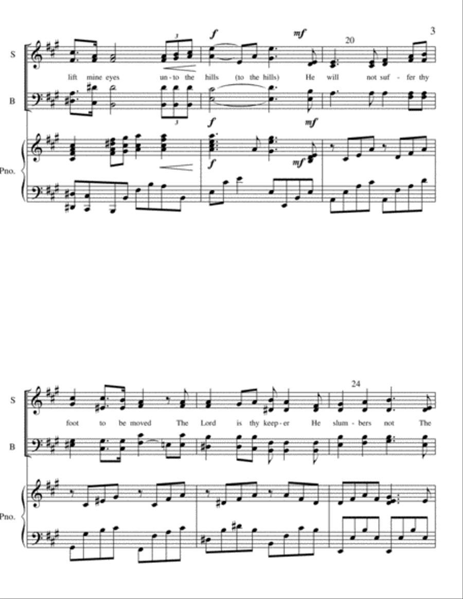 I Will Lift Mine Eyes (Psalm 121) 4-Part scores gallery preview page 3