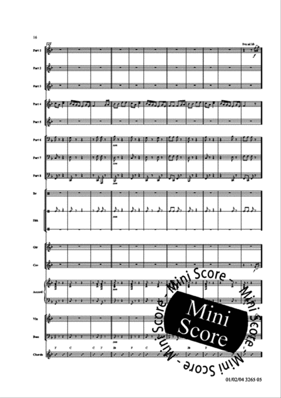 Traditional Portugese Folk Tunes Concert Band scores gallery preview page 22