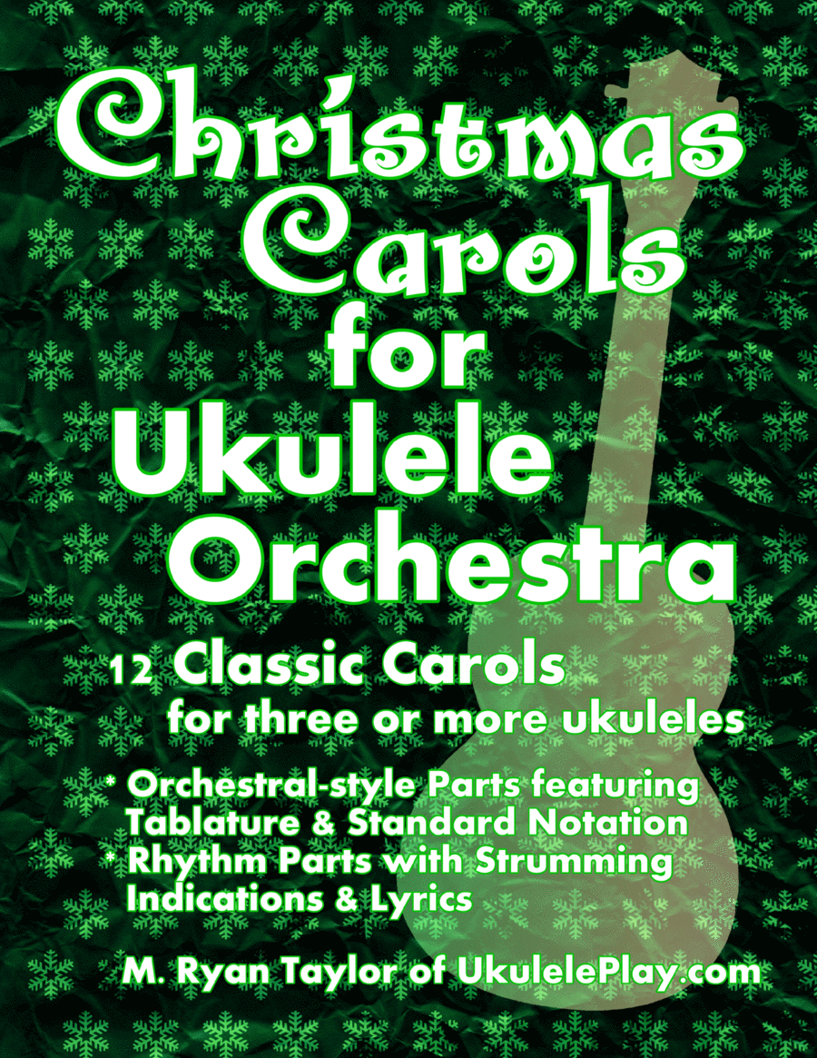 Christmas Carols for Ukulele Orchestra: 12 Classic Carols for Three or More Ukuleles Voice scores gallery preview page 1