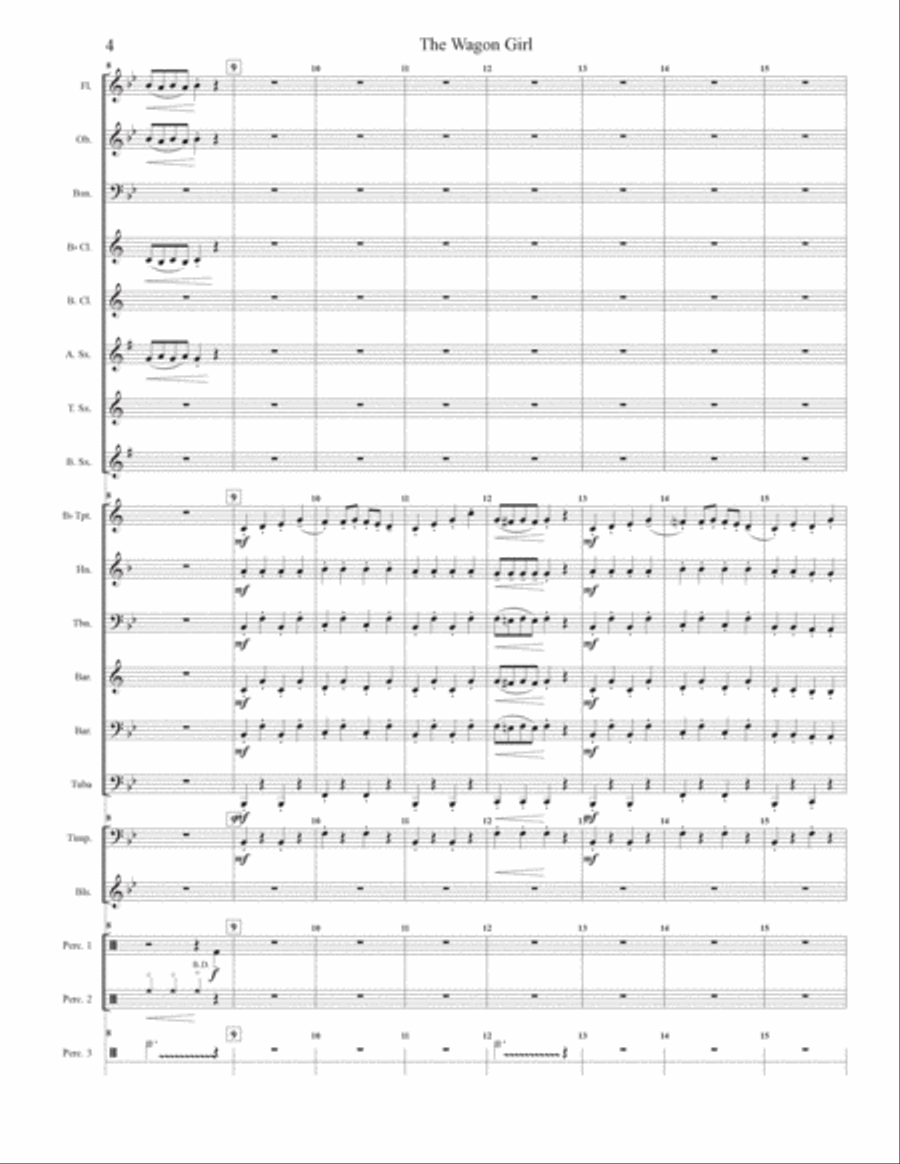 The Wagon Girl Concert Band scores gallery preview page 4