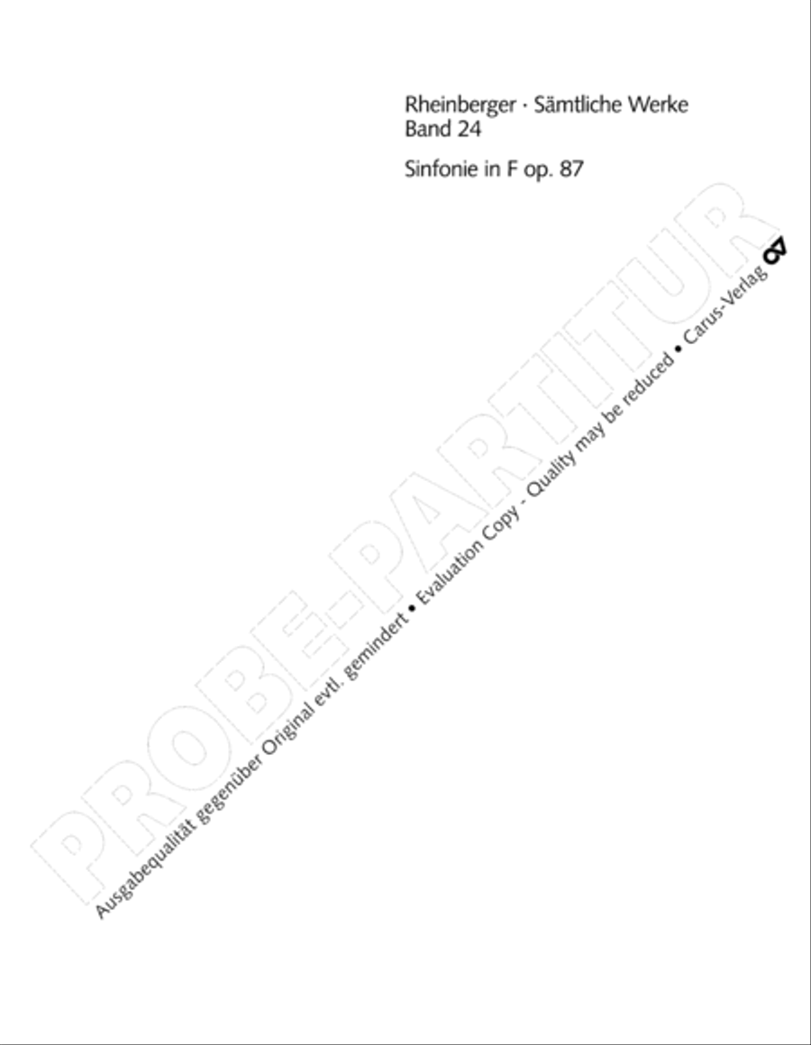Rheinberger (Gesamtausgabe, Bd. 24) Orchestra scores gallery preview page 2