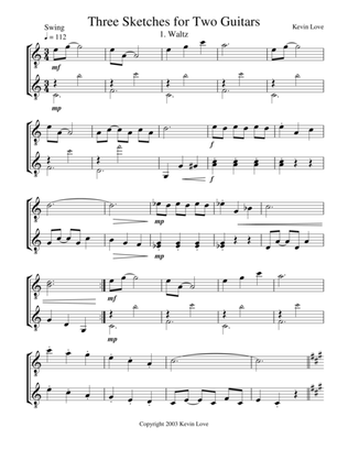 Three Sketches for Two Guitars - Score and Parts