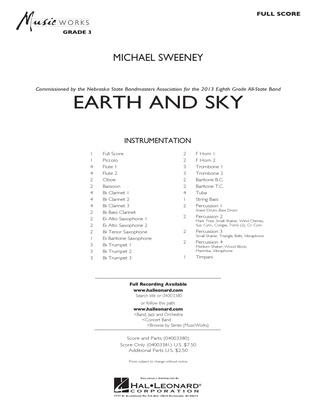 Book cover for Earth and Sky - Conductor Score (Full Score)