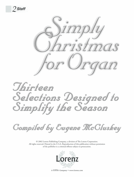 Simply Christmas for Organ
