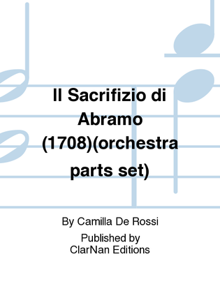 Il Sacrifizio di Abramo (1708)(orchestra parts set)