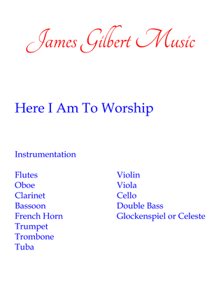 Book cover for Here I Am To Worship (light Of The World)