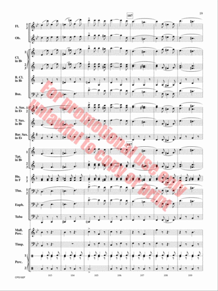 Liberty Bell Concert Band scores gallery preview page 20