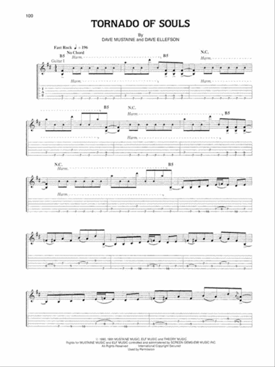 Megadeth – Rust in Peace Electric Guitar scores gallery preview page 7