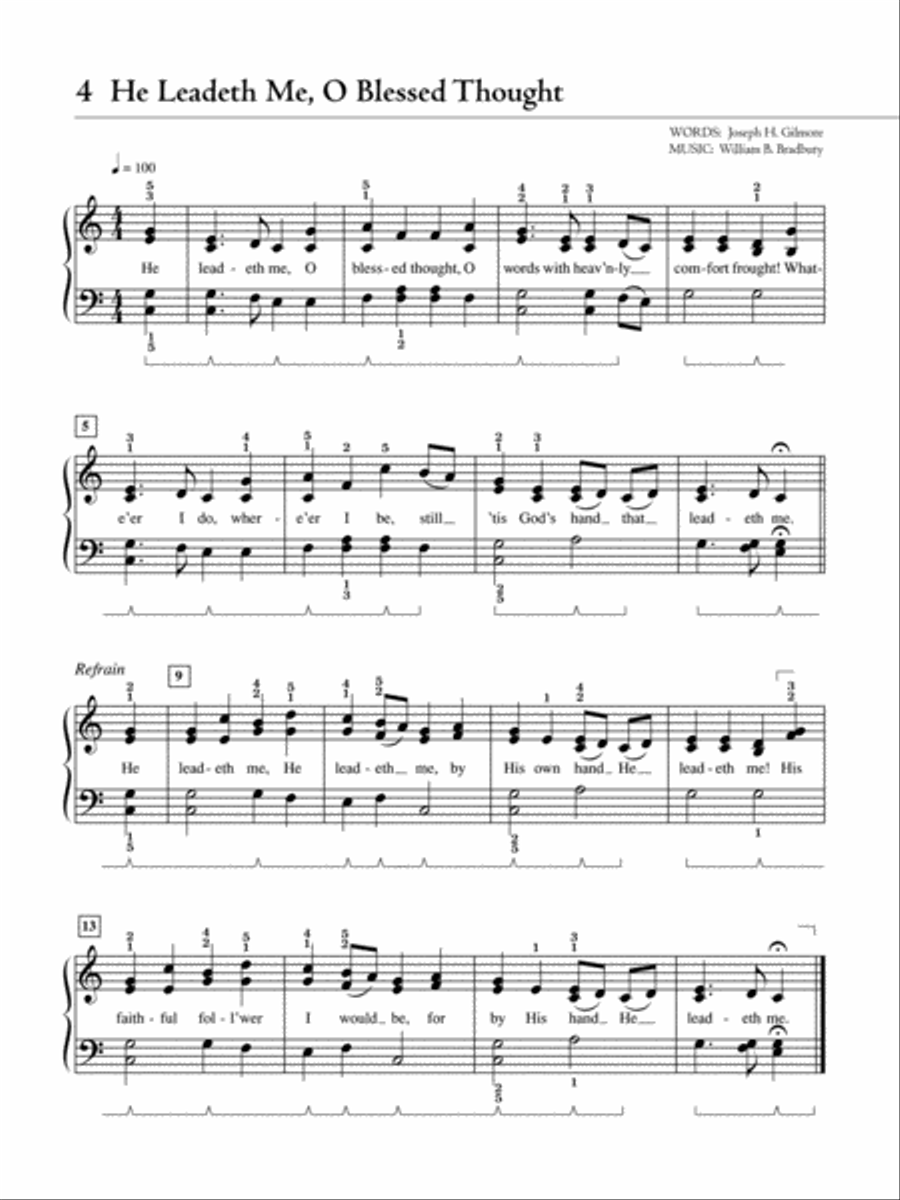 The Piano Student's Hymnal: 30 Hymns Simplified for Late Elementary to Early Intermediate Pianists Choir scores gallery preview page 5