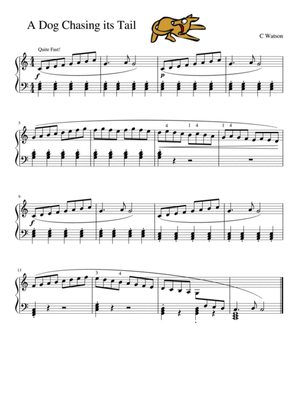 Beginner Piano Etude - 'A Dog Chasing Its Tail'