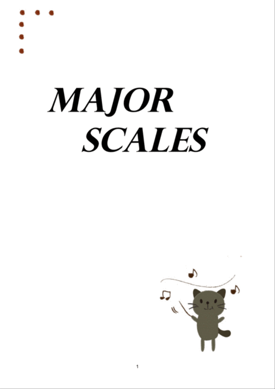 Scales in 1 Octave for young piano learner Piano Method scores gallery preview page 3