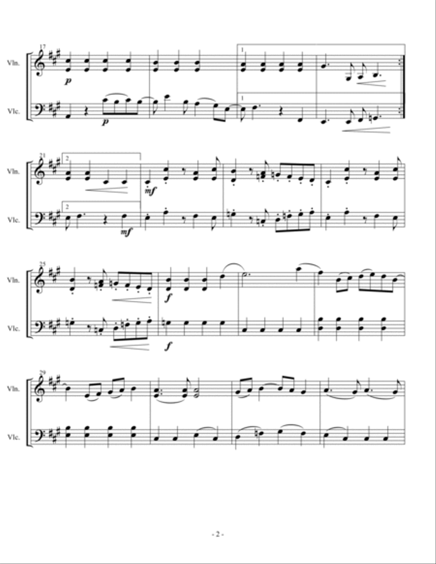 God Only Knows String Duet scores gallery preview page 3