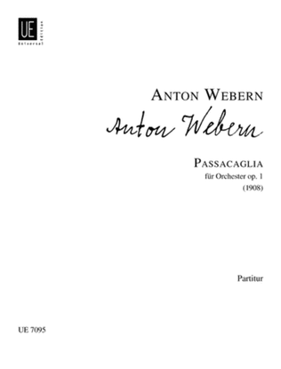 Book cover for Passacaglia, Op. 1, Full Score