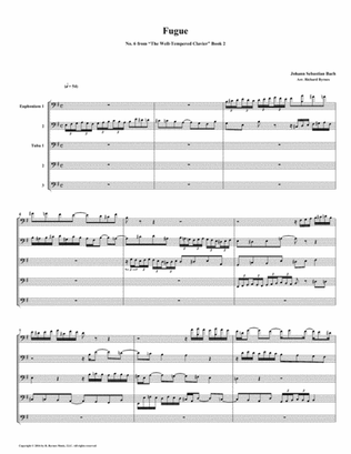 Fugue 06 from Well-Tempered Clavier, Book 2 (Euphonium-Tuba Quintet)
