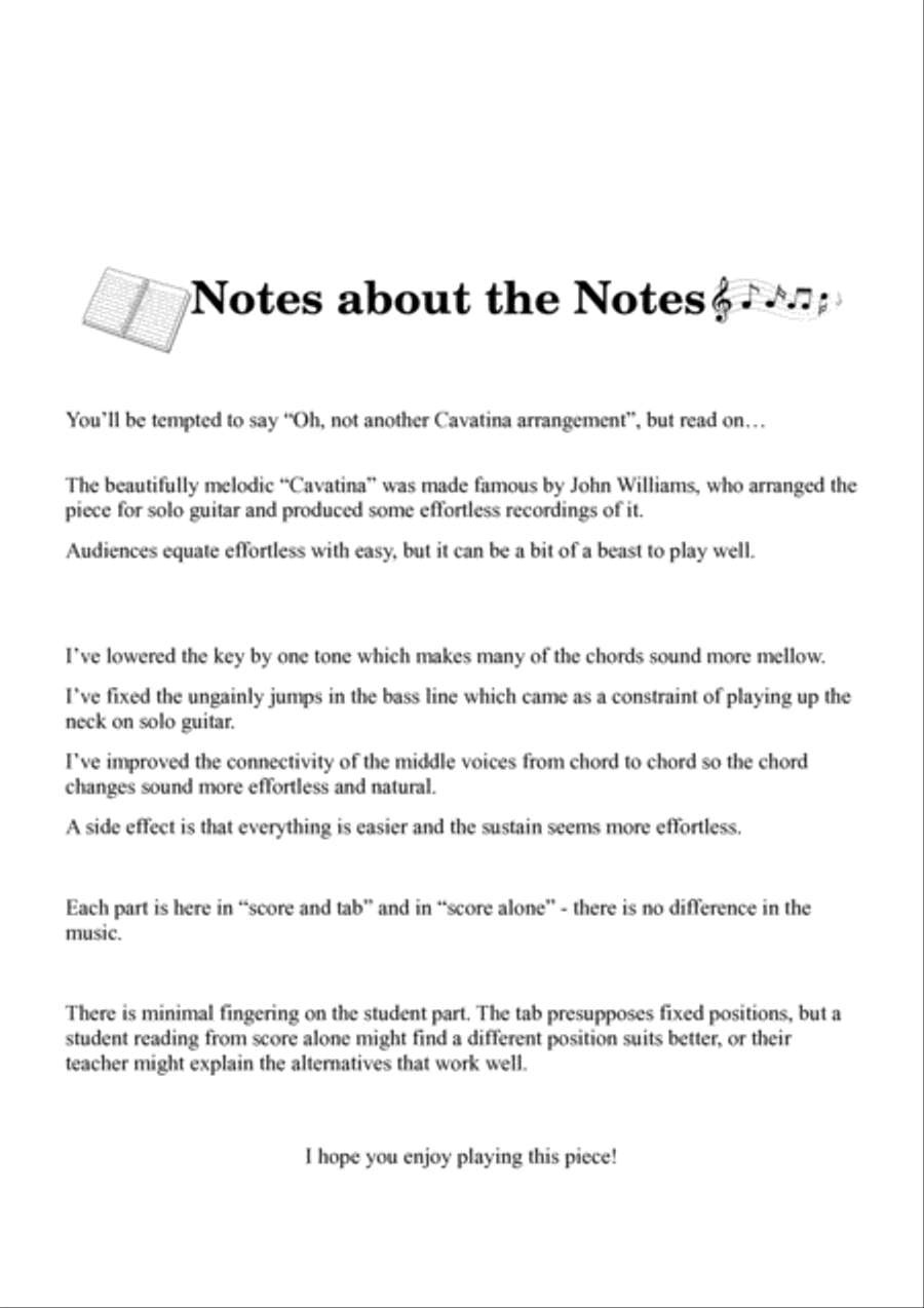 Cavatina Guitar scores gallery preview page 3