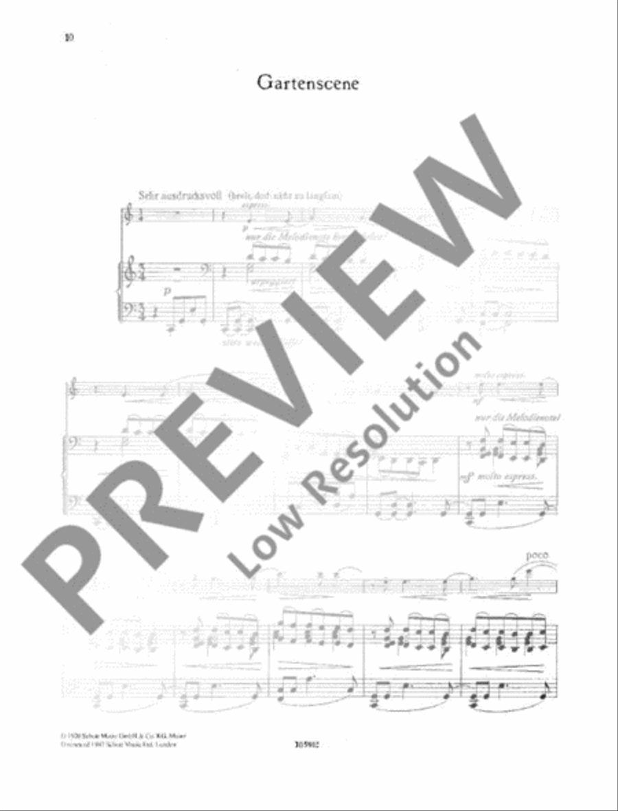 Vier Stücke Violin Solo scores gallery preview page 11