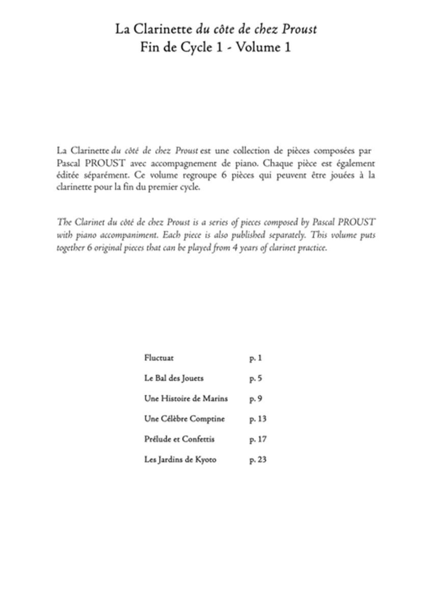 The Clarinet du cote de chez Proust - Level 3 - Volume 1 image number null