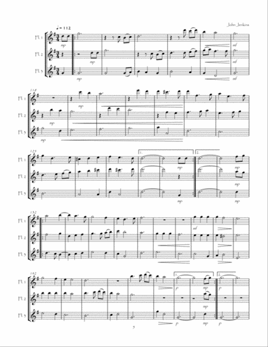 Six Airs from the Renaissance Period for Flute Trio Six Airs from the Renaissance Period for Flute Trio Flute Trio scores gallery preview page 6
