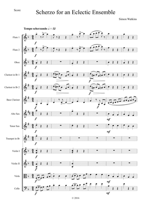 Scherzo for an Eclectic Ensemble - score and parts