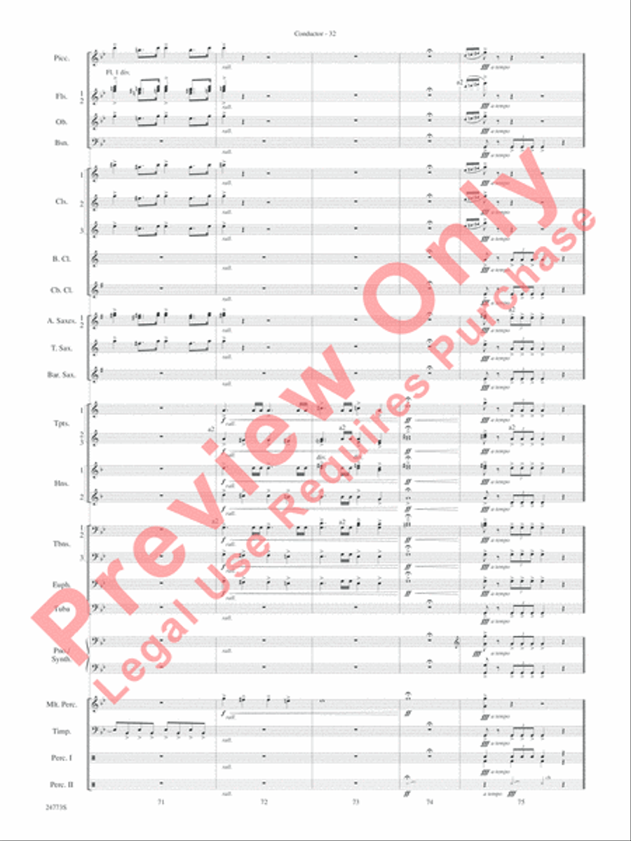 Suite from The Star Wars Epic - Part II Concert Band scores gallery preview page 35