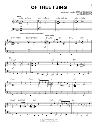 Of Thee I Sing [Jazz version] (arr. Brent Edstrom)