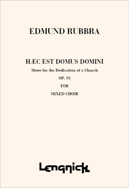 Haec est Domus Domini Op95