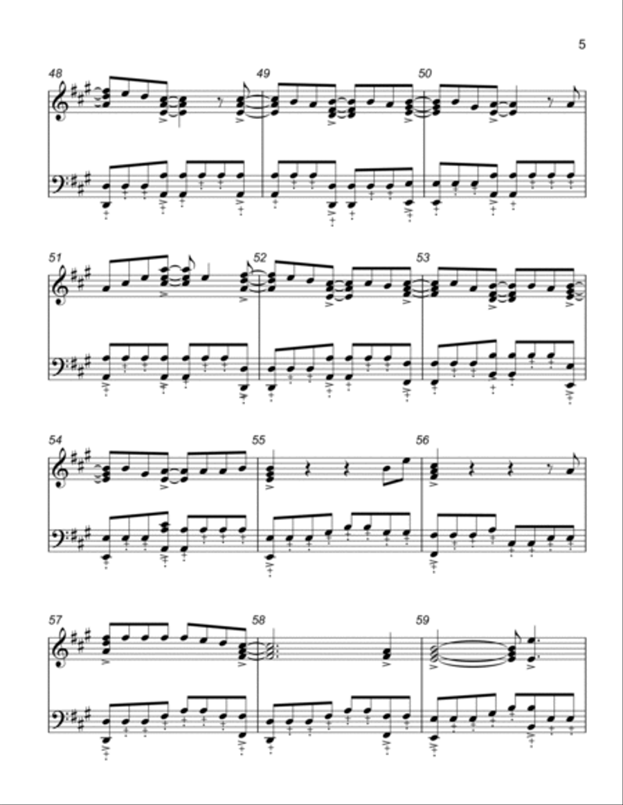 Welcome To Rosas - Score Only Handbell Choir scores gallery preview page 5
