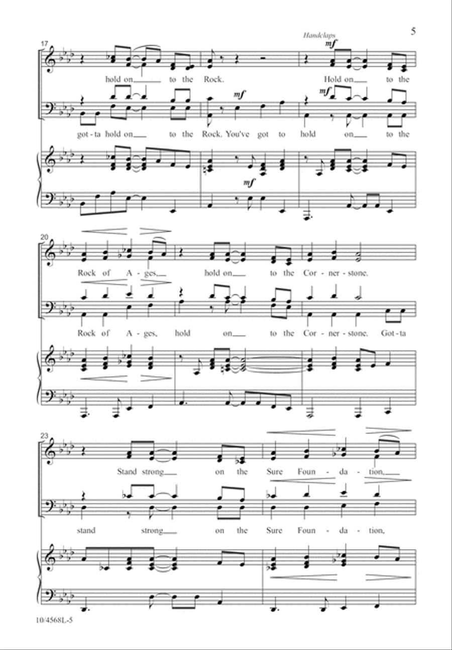 Hold On to the Rock 4-Part scores gallery preview page 6