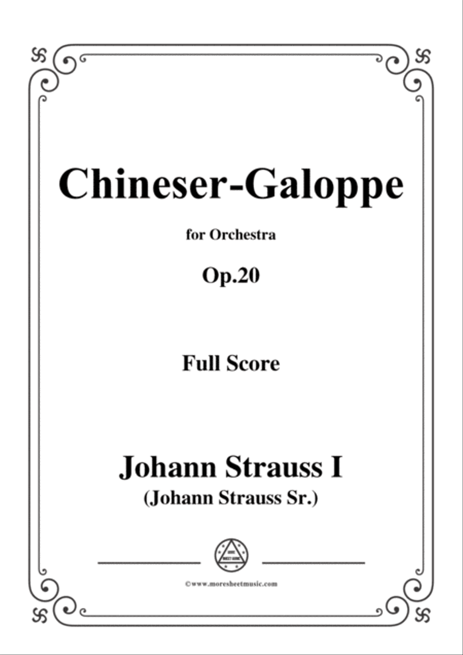 Johann Strauss I-Chineser-Galoppe,Op.20,for Orchestra Full Orchestra scores gallery preview page 1