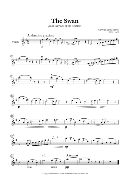 The Swan for Intermediate Violin image number null