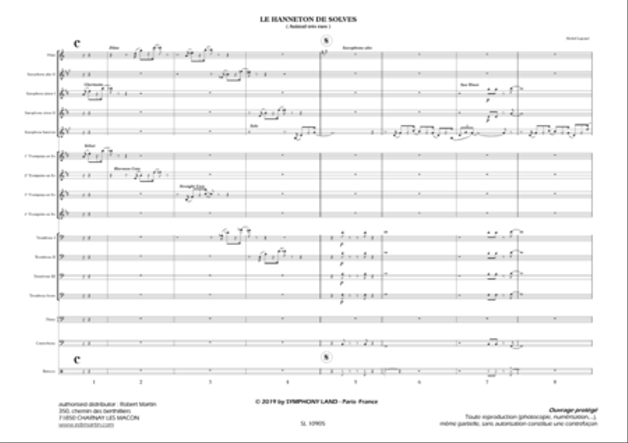 Le hanneton de solves pour saxophone baryton solo et big band Jazz Ensemble scores gallery preview page 2
