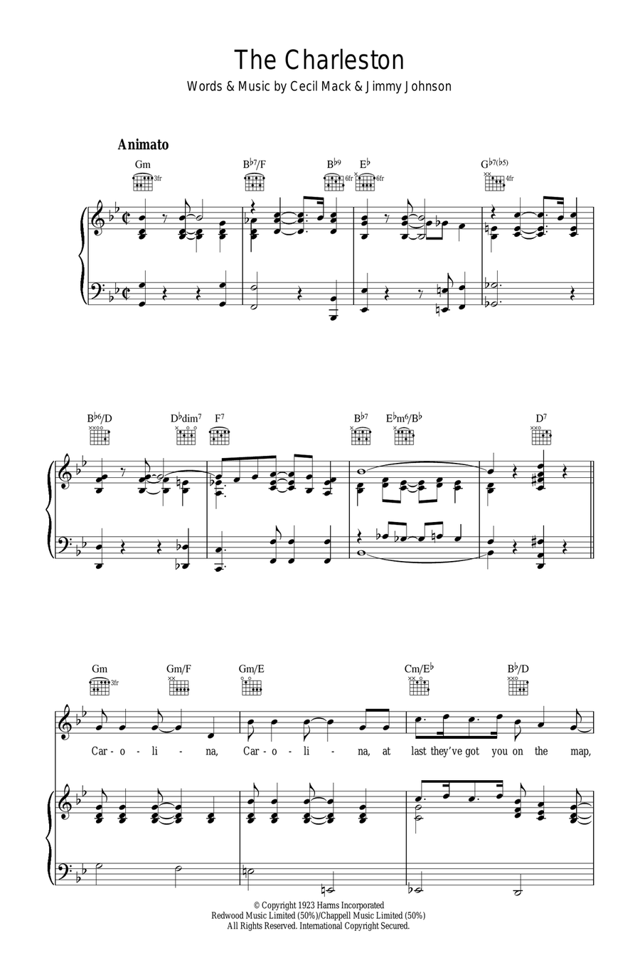 The Charleston The Charleston Piano, Vocal scores gallery preview page 1