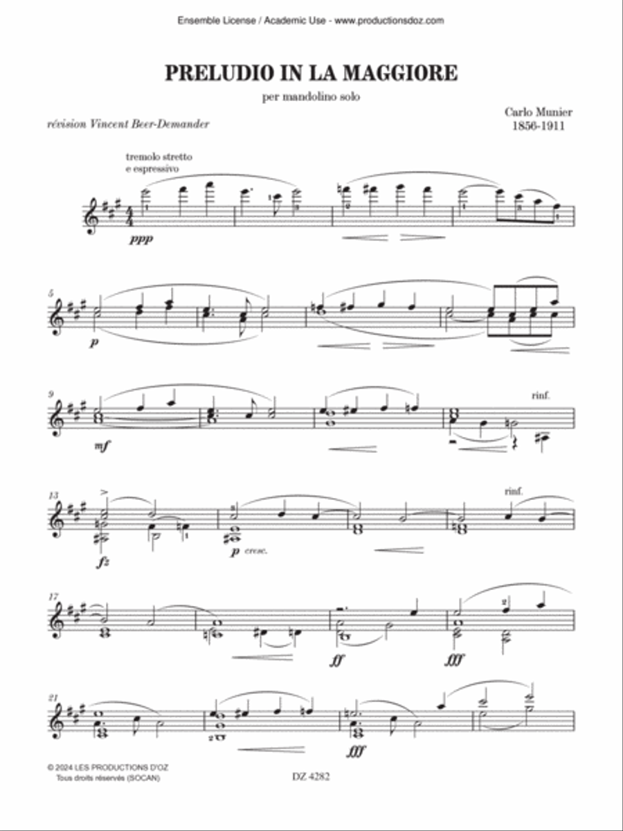 Preludio in La Maggiore Mandolin scores gallery preview page 2