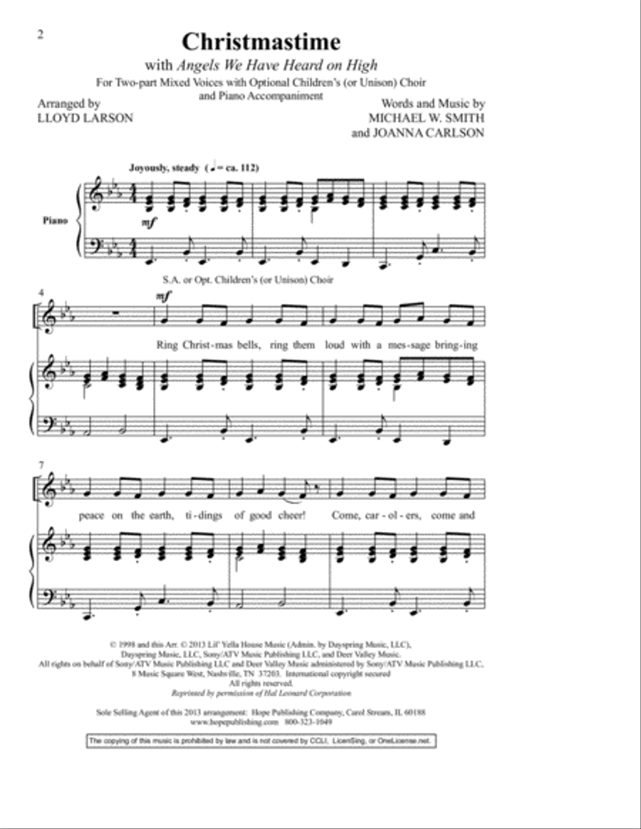 Christmastime Unison Choir scores gallery preview page 3