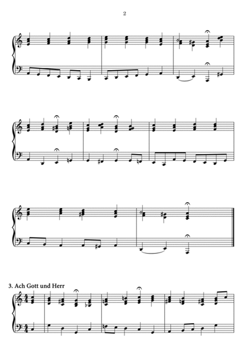 Three Bach Chorales in C and Am - Piano Solo (original bass line) image number null