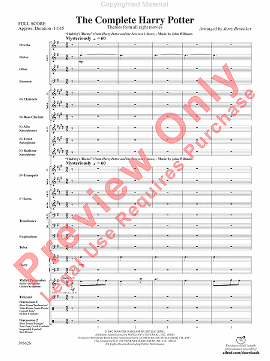 The Complete Harry Potter Concert Band scores gallery preview page 4