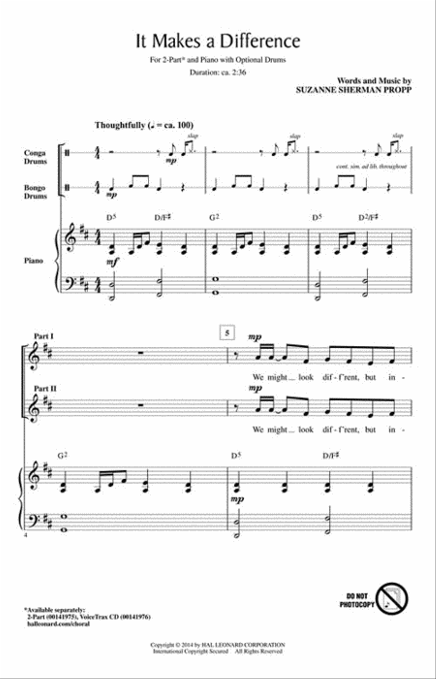 It Makes a Difference Choir scores gallery preview page 2