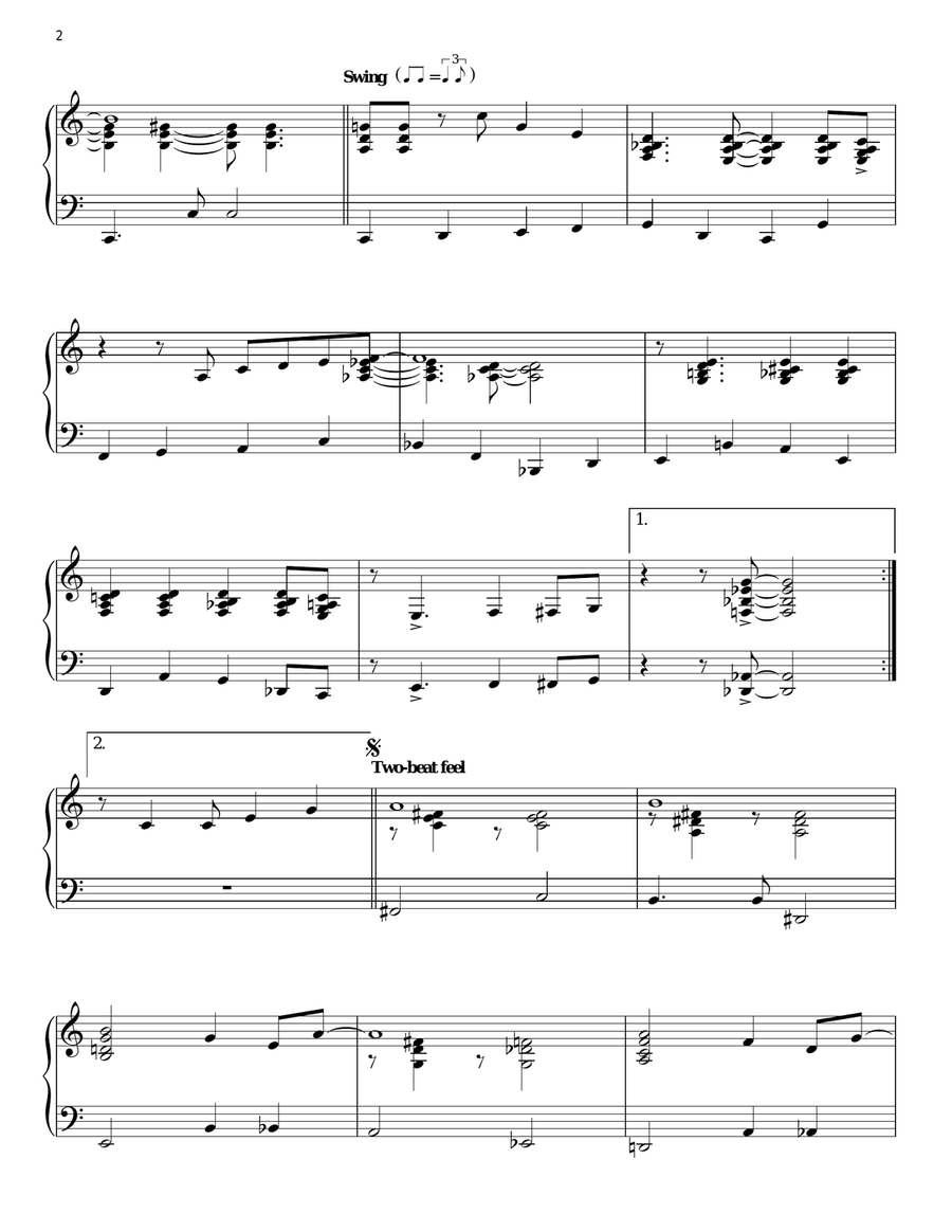 The Lady Is A Tramp Piano Solo scores gallery preview page 2