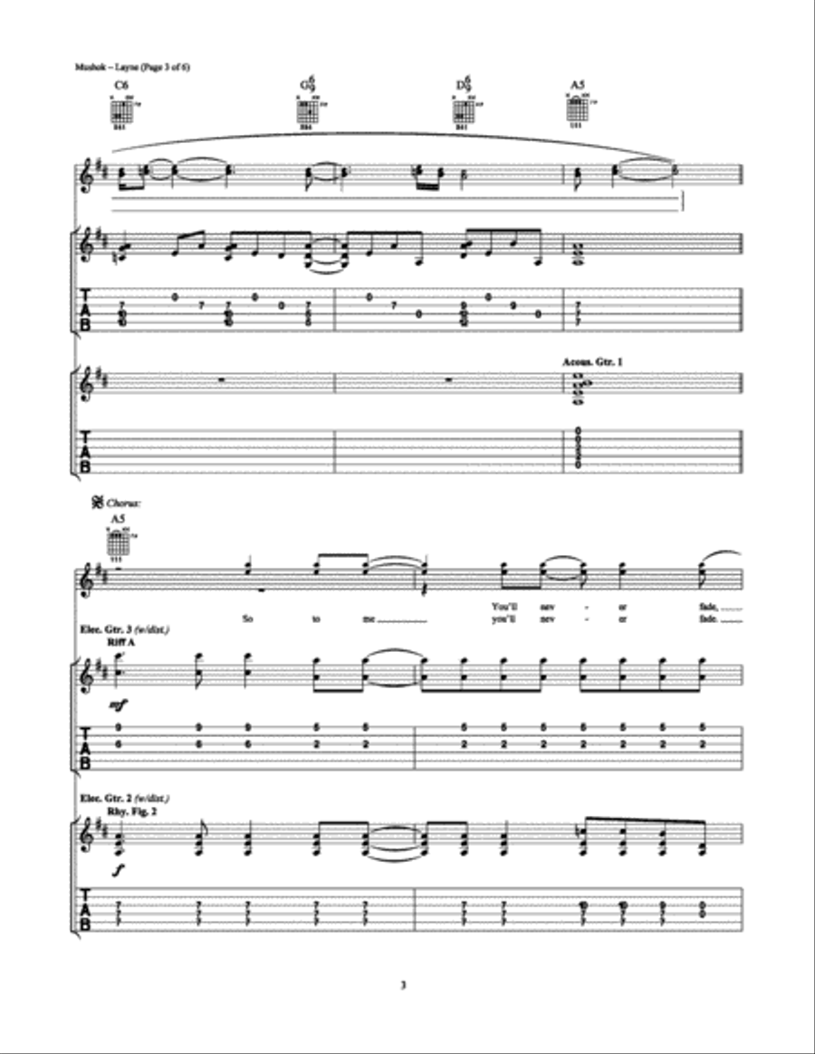 Layne Electric Guitar scores gallery preview page 3