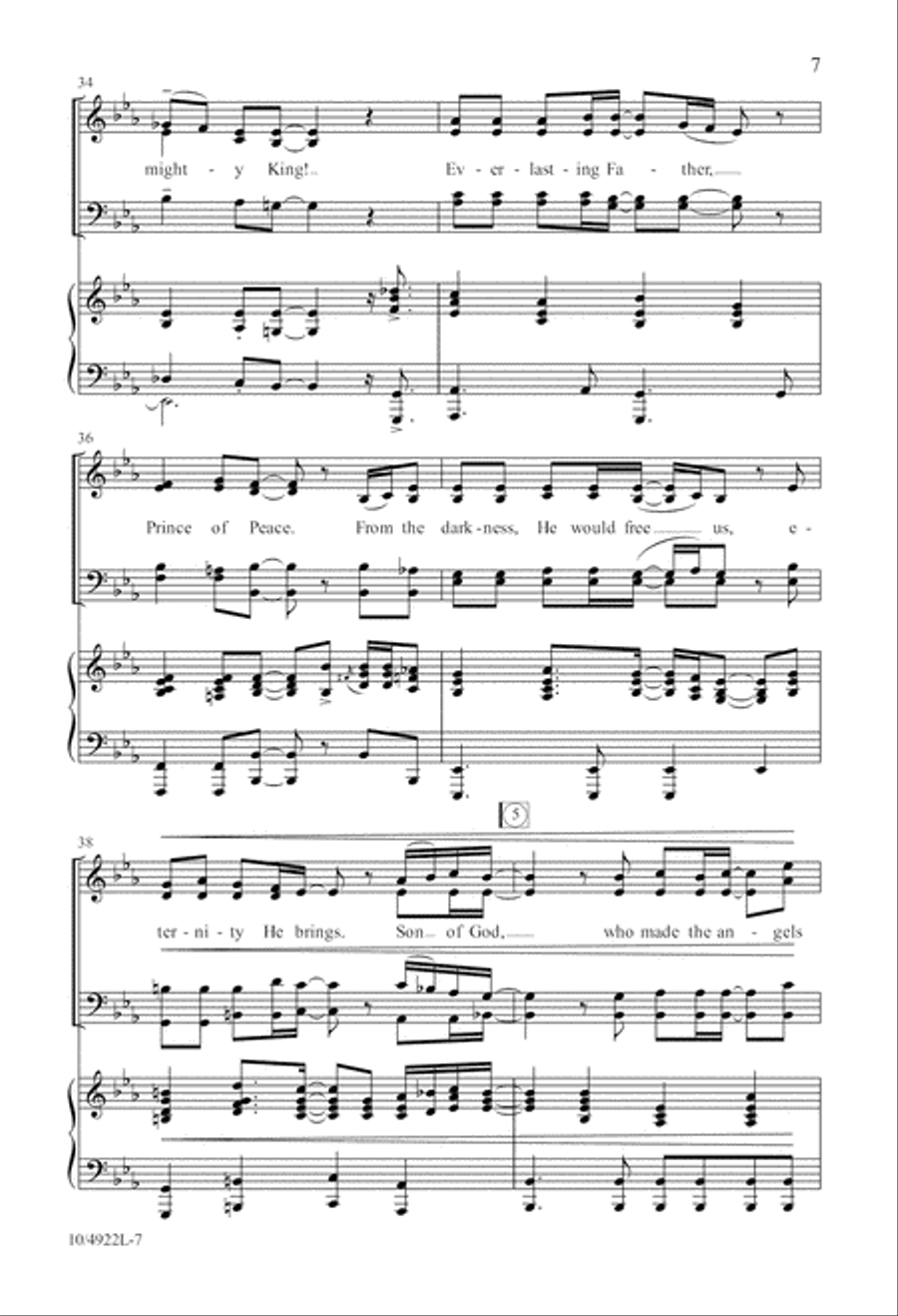 Born a Mighty King Born a Mighty King 4-Part scores gallery preview page 7