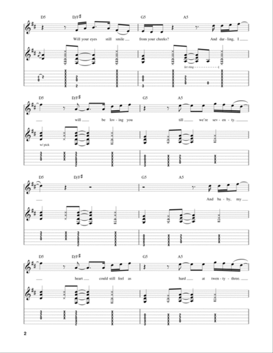 Thinking Out Loud Thinking Out Loud Electric Guitar scores gallery preview page 2