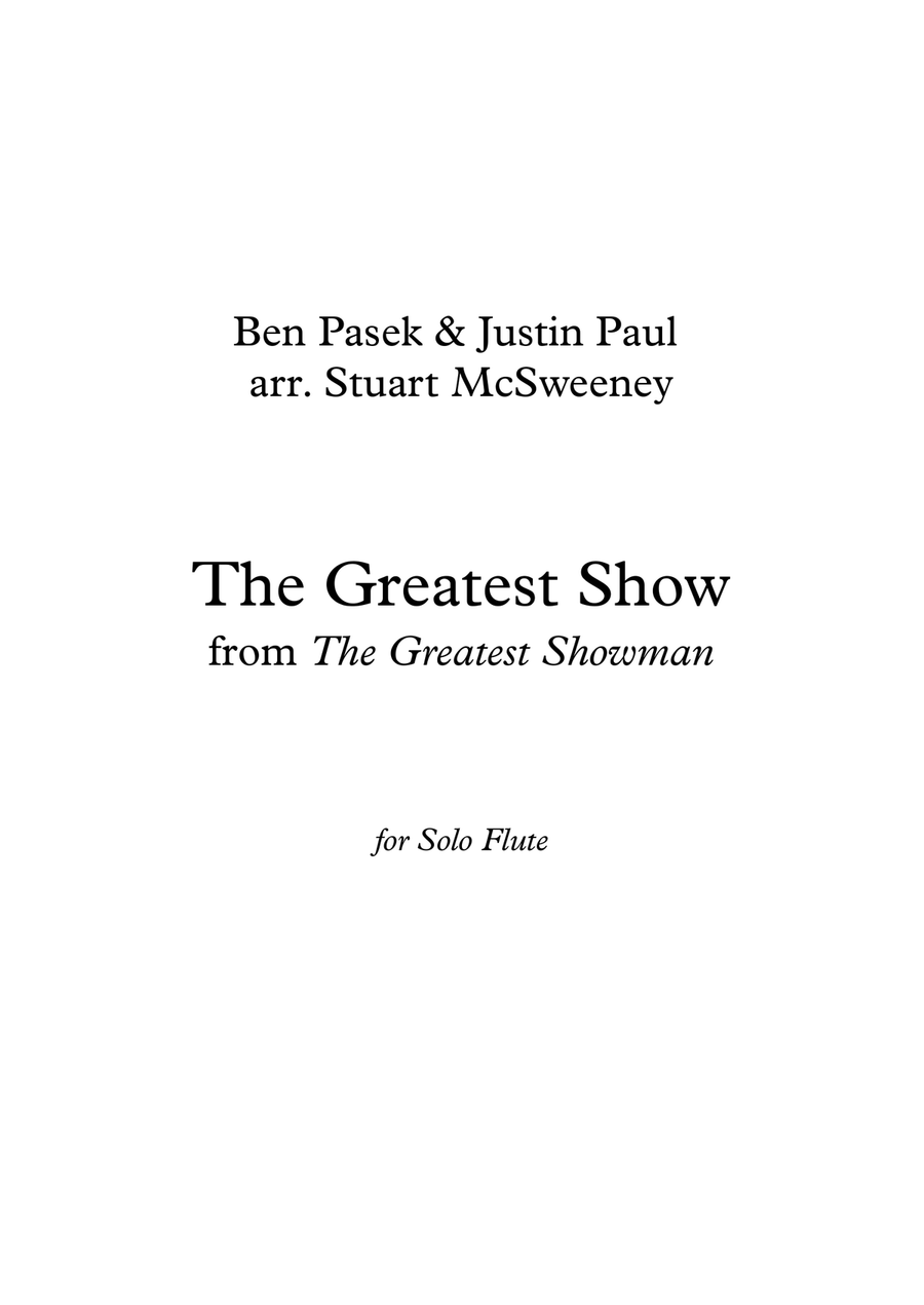 The Greatest Show Flute Solo scores gallery preview page 1