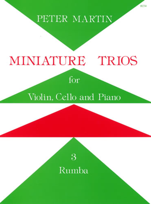 Book cover for Miniature Trios for Violin, Cello and Piano. Rumba