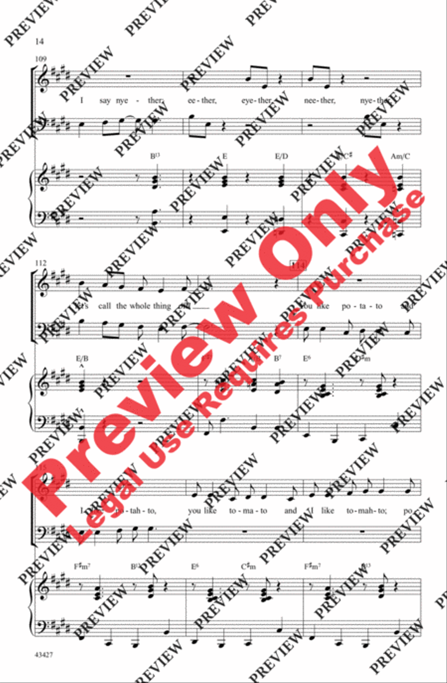 Swingin' with the Gershwins! 3-Part scores gallery preview page 14