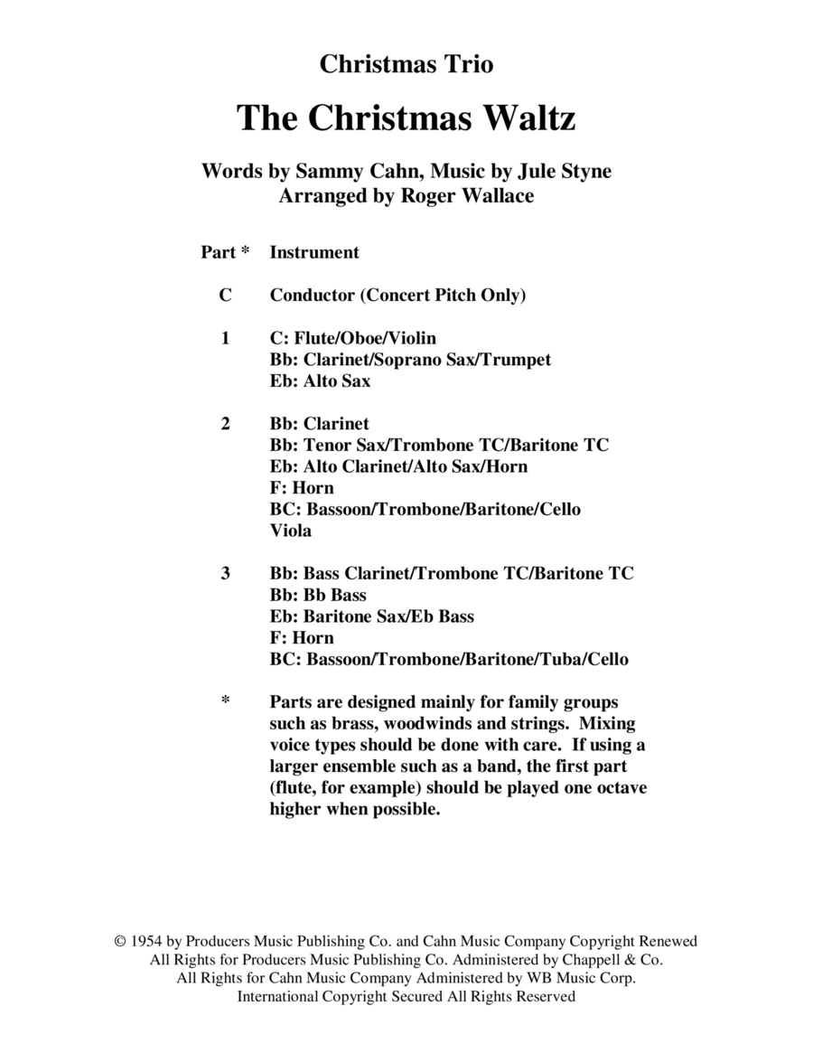 The Christmas Waltz Viola scores gallery preview page 1