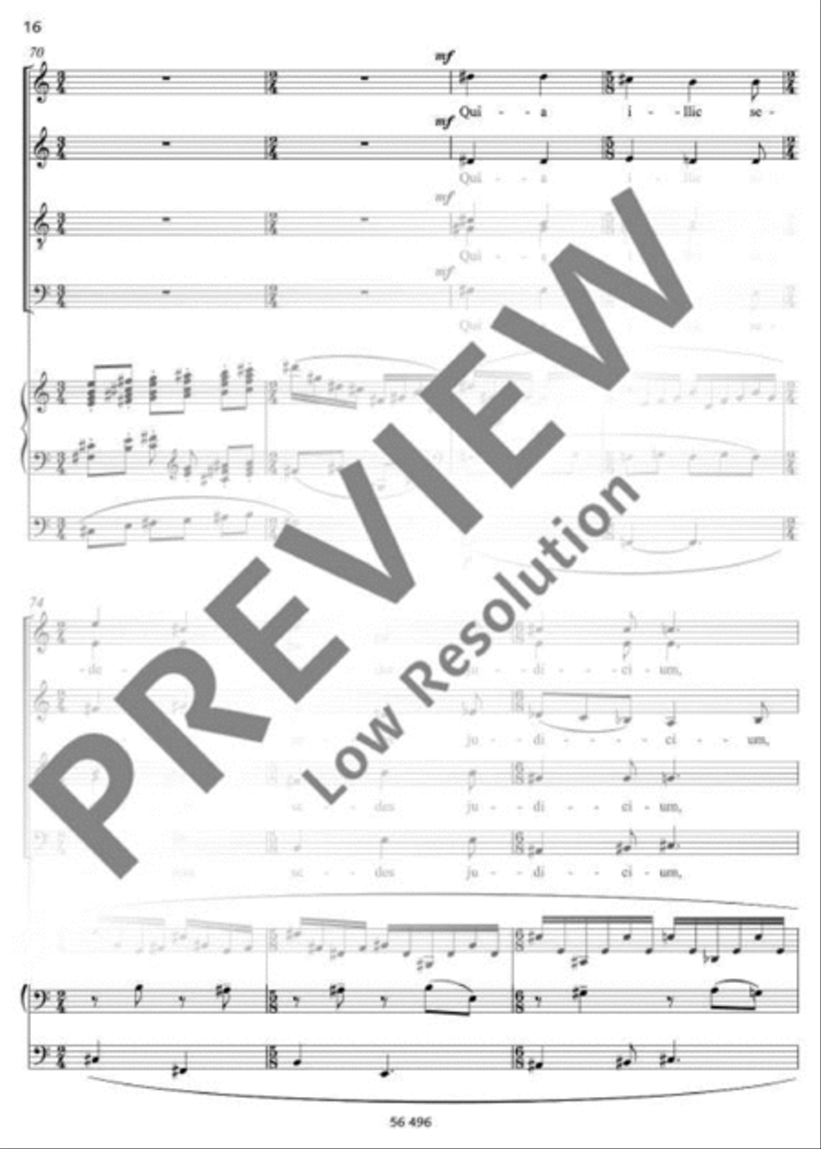 Laetatus sum 4-Part scores gallery preview page 17