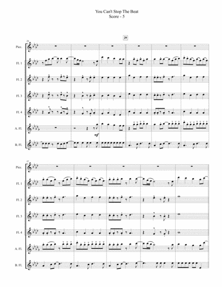 You Can't Stop The Beat by Marc Shaiman Flute Choir - Digital Sheet Music