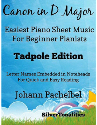 Book cover for Canon in D Major Easiest Piano Sheet Music 2nd Edition